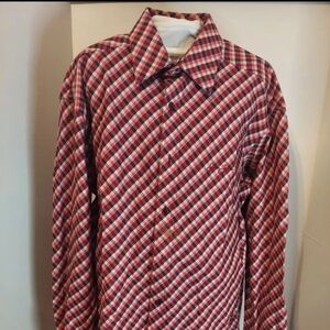Sean John Men's Plaid Long Sleeve Button Up  Shirt Multi-Color Size L
